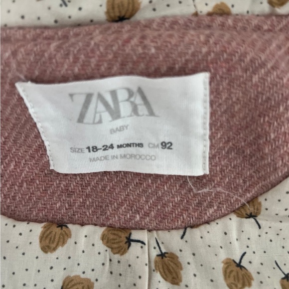 Zara toddler girl wool blend coat 18-24M - Picture 6 of 7